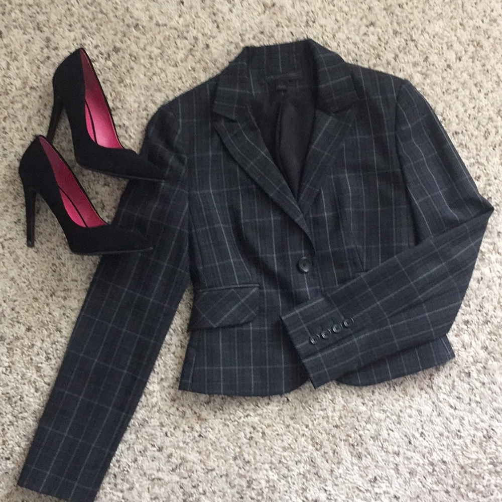 Plaid blazer from Express